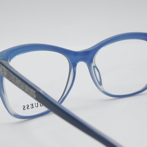BRAND NEW GUESS GU2619 090 SHINY BLUE CAT EYE WOMEN'S EYEGLASSES 53-17-1… - Picture 5 of 11